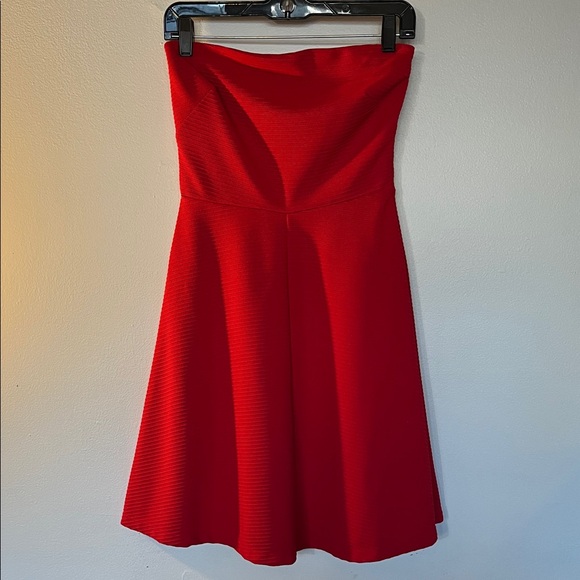 The Limited Dresses & Skirts - The Limited Strapless Red Fit-and-Flare Dress